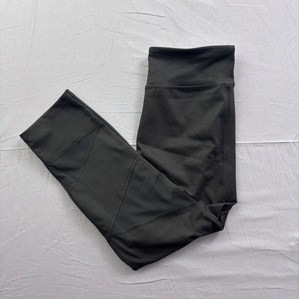 SO Yoga High-Rise Capri Leggings Black Mesh Panel Athletic Pants Womens Medium